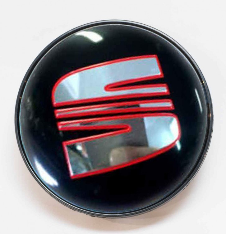 Заглушка литого диска SEAT 68/65/12 черный 