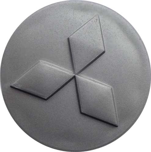 Колпачок на диски Mitsubishi 66/62/12 серебристый
