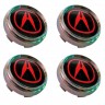 Заглушка ступицы Acura 66/62/9 красный/черный