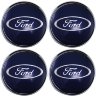 комплект колпачков со стикером Ford (63/58/8) черный