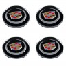 Колпачки на диски 62/56/8 хром со стикером Cadillac черный