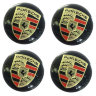 Наклейки на диски Porsche black сфера 56 мм