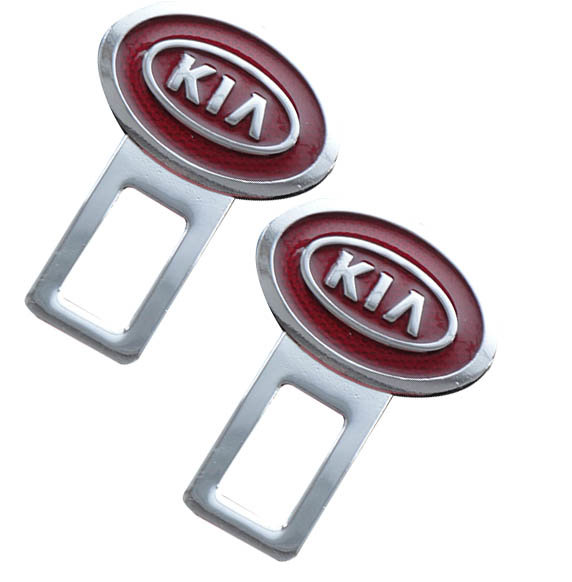 Заглушка ремня безопасности с логотипом KIA хром с красным