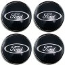 комплект колпачков со стикером Ford (63/58/8) черный