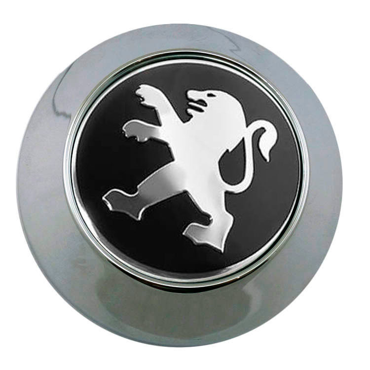 Колпачок на диски Peugeot 69/65/10 черный-хром конус   