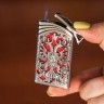 Зажигалка Россия сталь с красным
