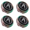 Заглушка ступицы Acura 66/62/9 хром черный 