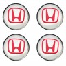 Колпачок ступицы Honda (63/59/7) хром/красный