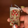 Зажигалка Россия медь с красным