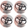 Наклейки на диски Toyota silver black сфера 56 мм 
