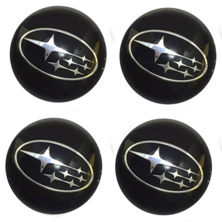 Наклейки на диски Subaru black сфера 56 мм