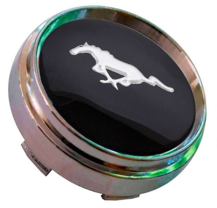Заглушка ступицы  Ford Mustang 66/62/9 черный хром