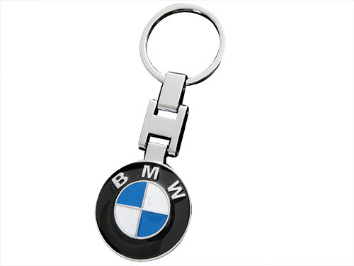 Брелок BMW металл хром с синим