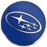 Колпачок на диски Subaru 63 мм серебро синий