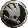 Хромированный колпак ступицы со стикером Skoda