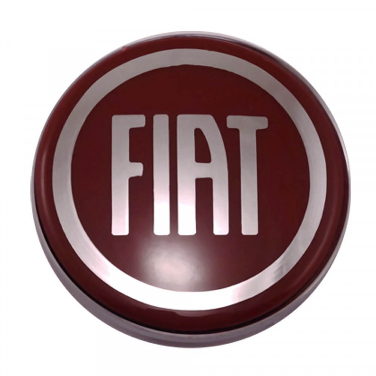 Колпачки на диски 62/56/8 со стикером Fiat красный