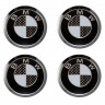 Заглушки для диска со стикером BMW (64/60/6) черный/карбон