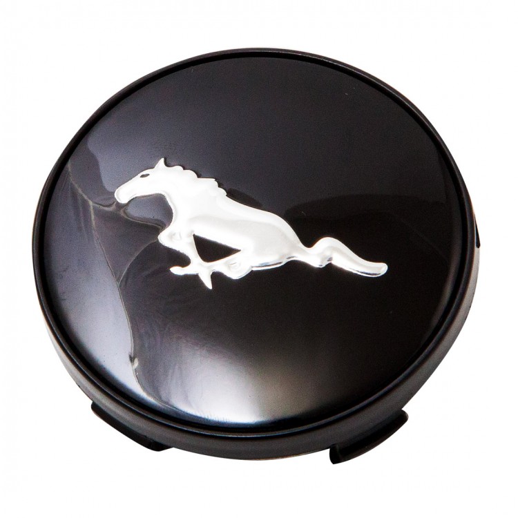 Колпачки ступичные Mustang 60/56/9 черный+хром