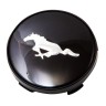 Колпачки ступичные Mustang 60/56/9 черный+хром
