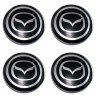 Заглушка литого диска Mazda  62/56/8 черный+хром комплект
