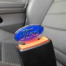Заглушка ремня безопасности с логотипом Ford хром синий