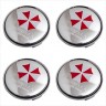 Колпачок ступицы Umbrella 63/58/8 хром+красный