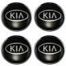 Комплект колпачков со стикером KIA 62/56/8 черный