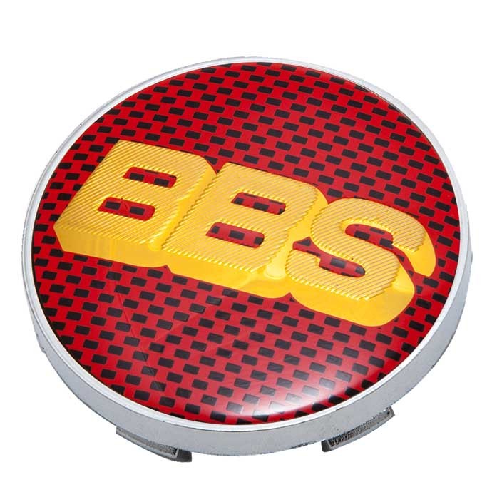 Колпачок ступицы BBS 61/56/10 4M0-601-170-JG3 красный карбон и желтый