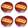 Колпачок ступицы BBS 61/56/10 4M0-601-170-JG3 красный карбон и желтый