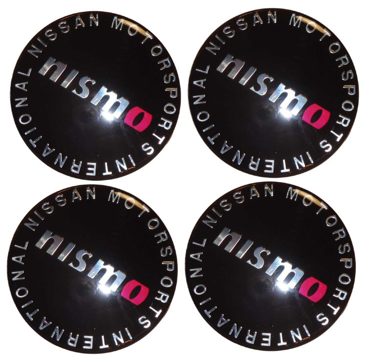 Наклейки на диски Nissan Nismo black сфера 60 мм 