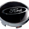 Колпачок на диски Ford 60/56/9 черные лого хром