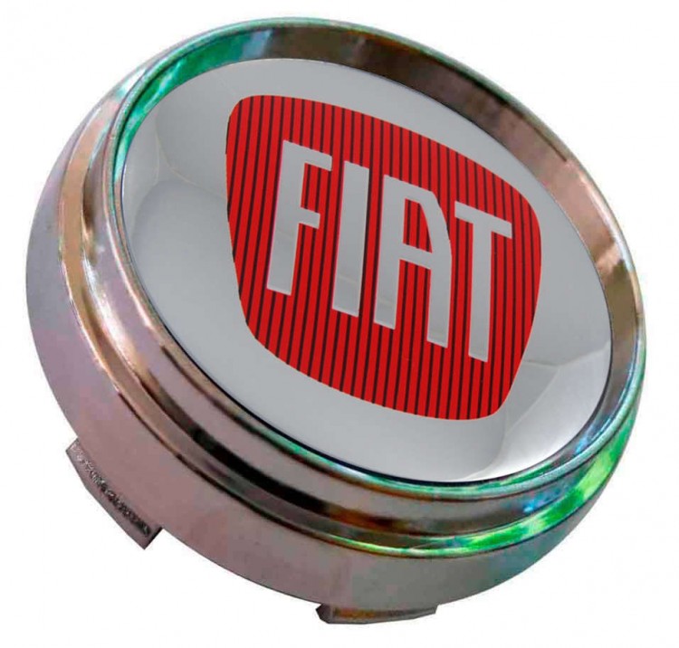 Заглушка ступицы Fiat 66/62/9 хром красный 