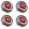 Заглушка ступицы Fiat 66/62/9 хром красный 