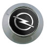 Колпачок на диски Opel 65/60/6 хром-черный конус 