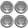 Комплект колпачков со стикером KIA 62/56/8 серый+хром