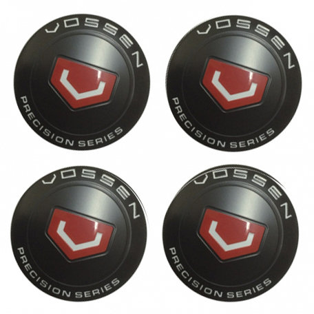 Наклейки на диски Vossen red-black сфера 56 мм