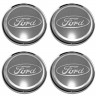 Комплект колпачков со стикером Ford 62/56/8 серый+хром