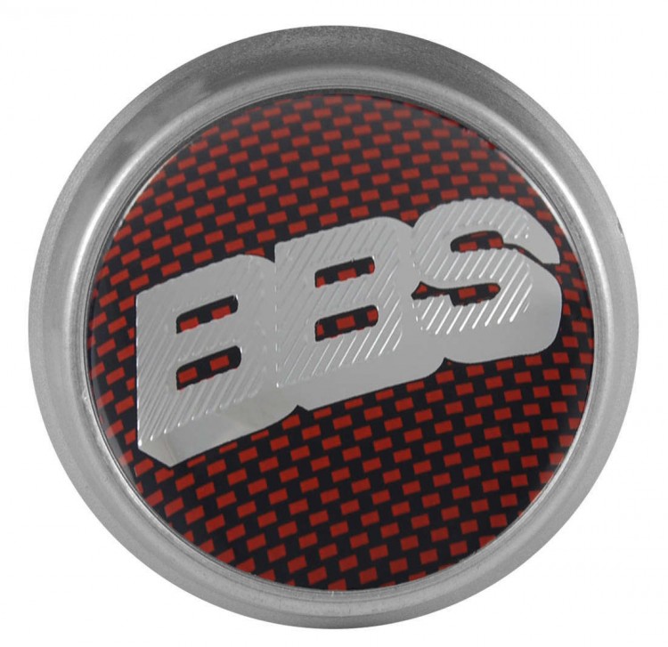 Колпачки на диски ВСМПО со стикером BBS 74/70/9 хром красный 