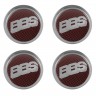 Колпачки на диски ВСМПО со стикером BBS 74/70/9 хром красный 