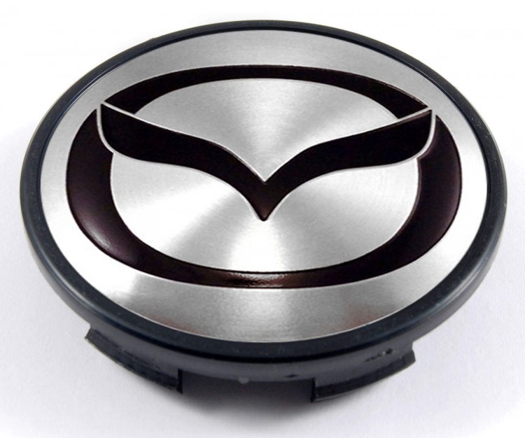 Колпачок на литые диски Mazda 65/60/10 цвет металл черный