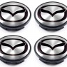 Колпачок на литые диски Mazda 65/60/10 цвет металл черный