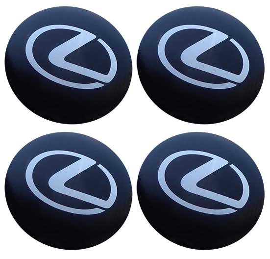Наклейки на диски Lexus линза 65 мм черные 