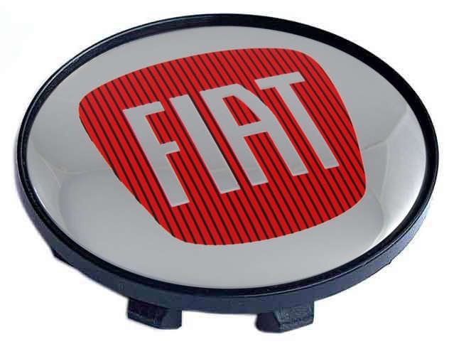 Колпачок на литые диски Fiat 58/50/11 хром красный