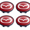 Колпачок на литые диски Mazda 58/50/11 красный 