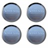 Заглушки для диска со стикером Volvo (64/60/6) хром 