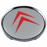 Колпачок на диск Citroen 59/50.5/9 хром и красный  