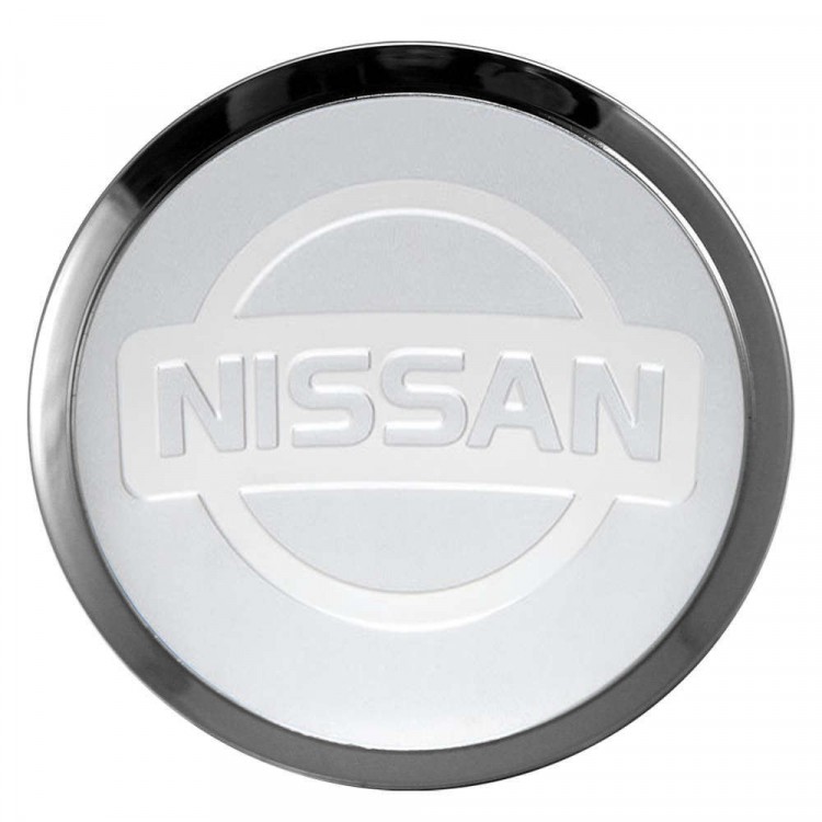 Заглушки для диска со стикером Nissan (64/60/6) хром