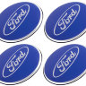 Наклейки на диски Ford blue с юбкой 60 мм 