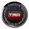 Заглушки для диска со стикером Toyota TRD (64/60/6) черный