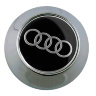 Колпачок на диски Audi  68/62/10 хром-черный конус